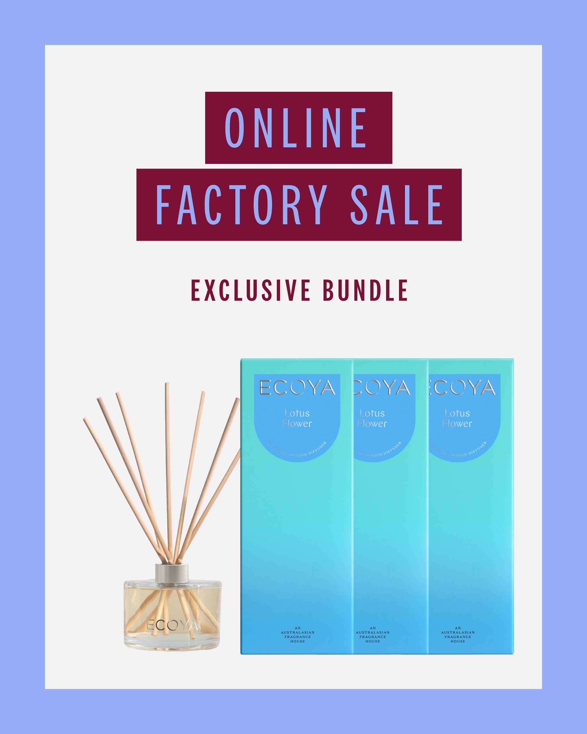 Lotus Flower Reed Diffuser - Set of 3