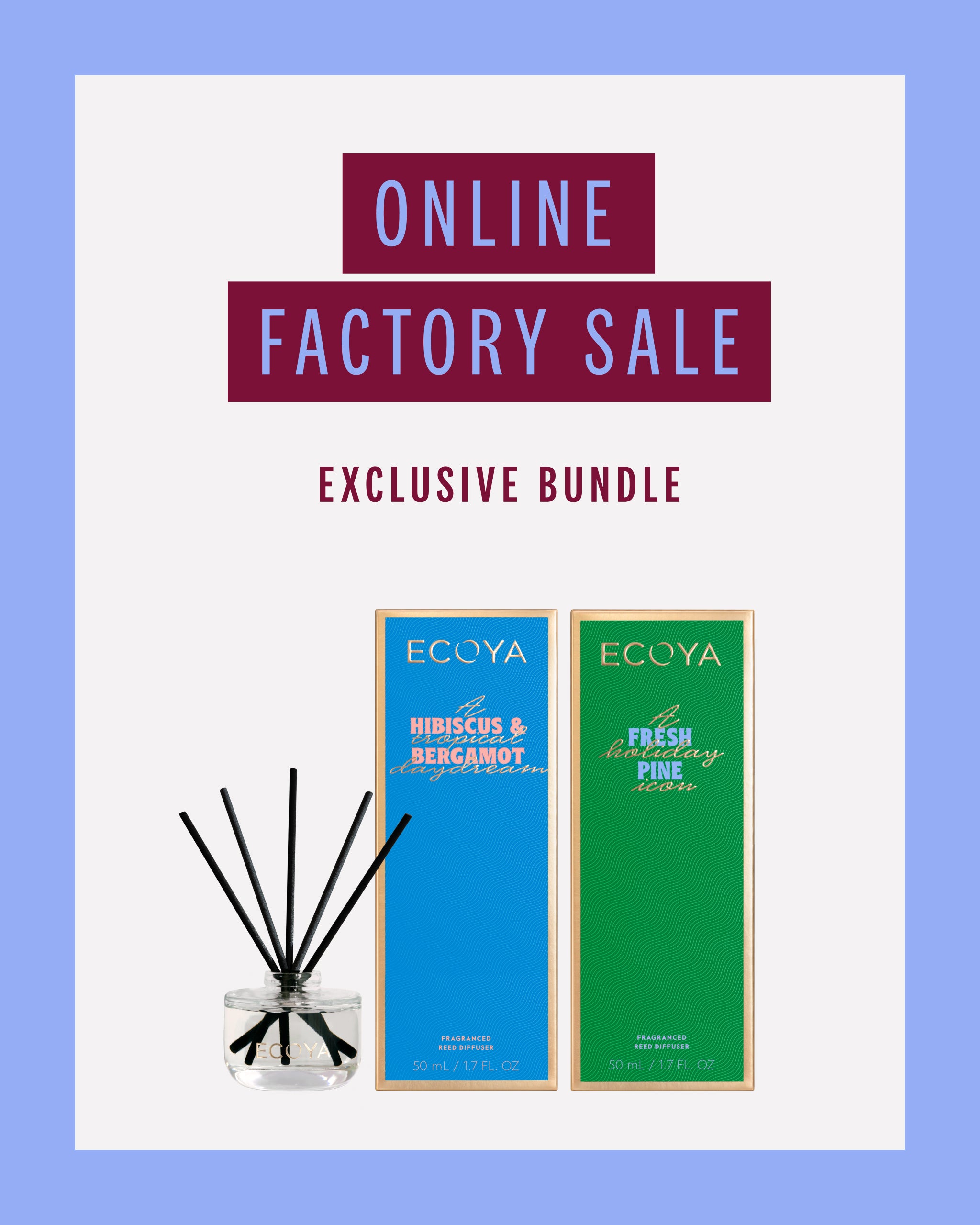 Holiday Collection Mini Diffuser Duo - Fresh Pine & Hibiscus & Bergamot