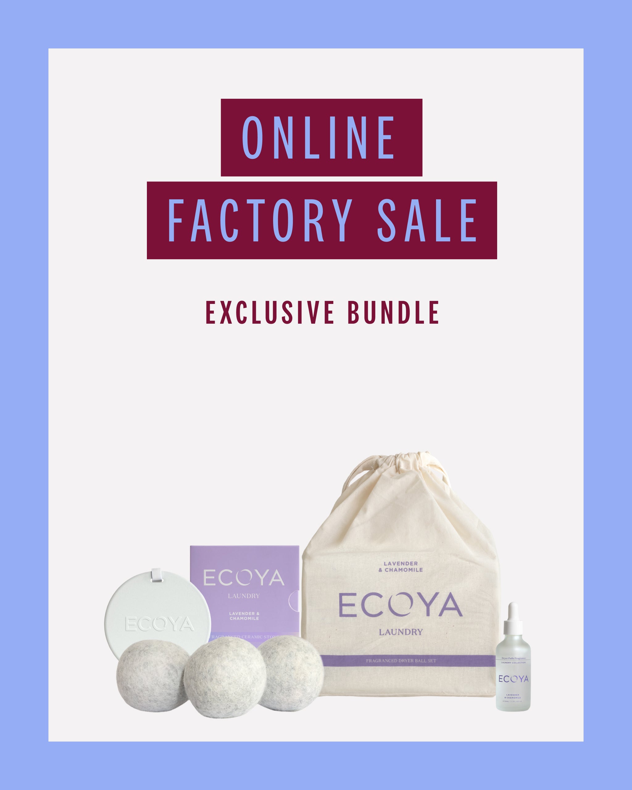 Lavender & Chamomile Ceramic Stone & Dryer Ball Duo