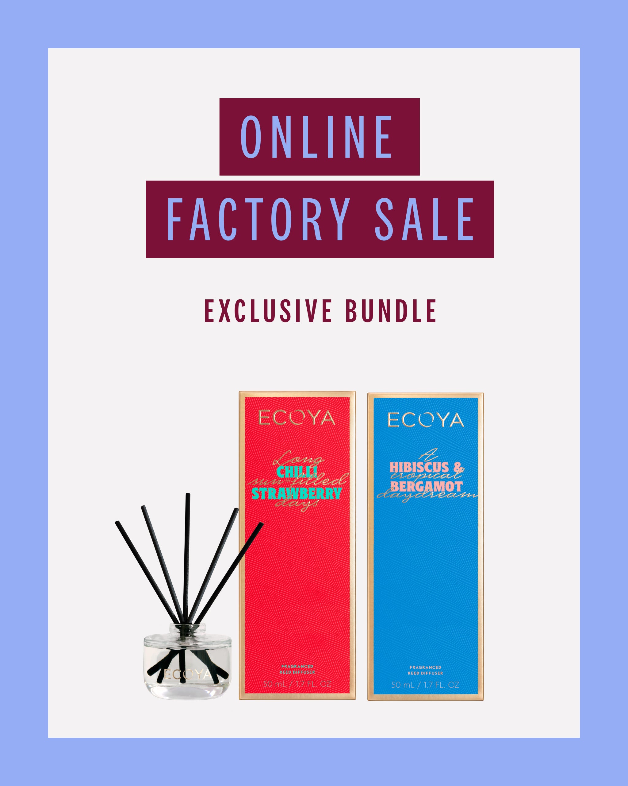 Holiday Collection Mini Diffuser Duo - Chilli Strawberry & Hibiscus & Bergamot