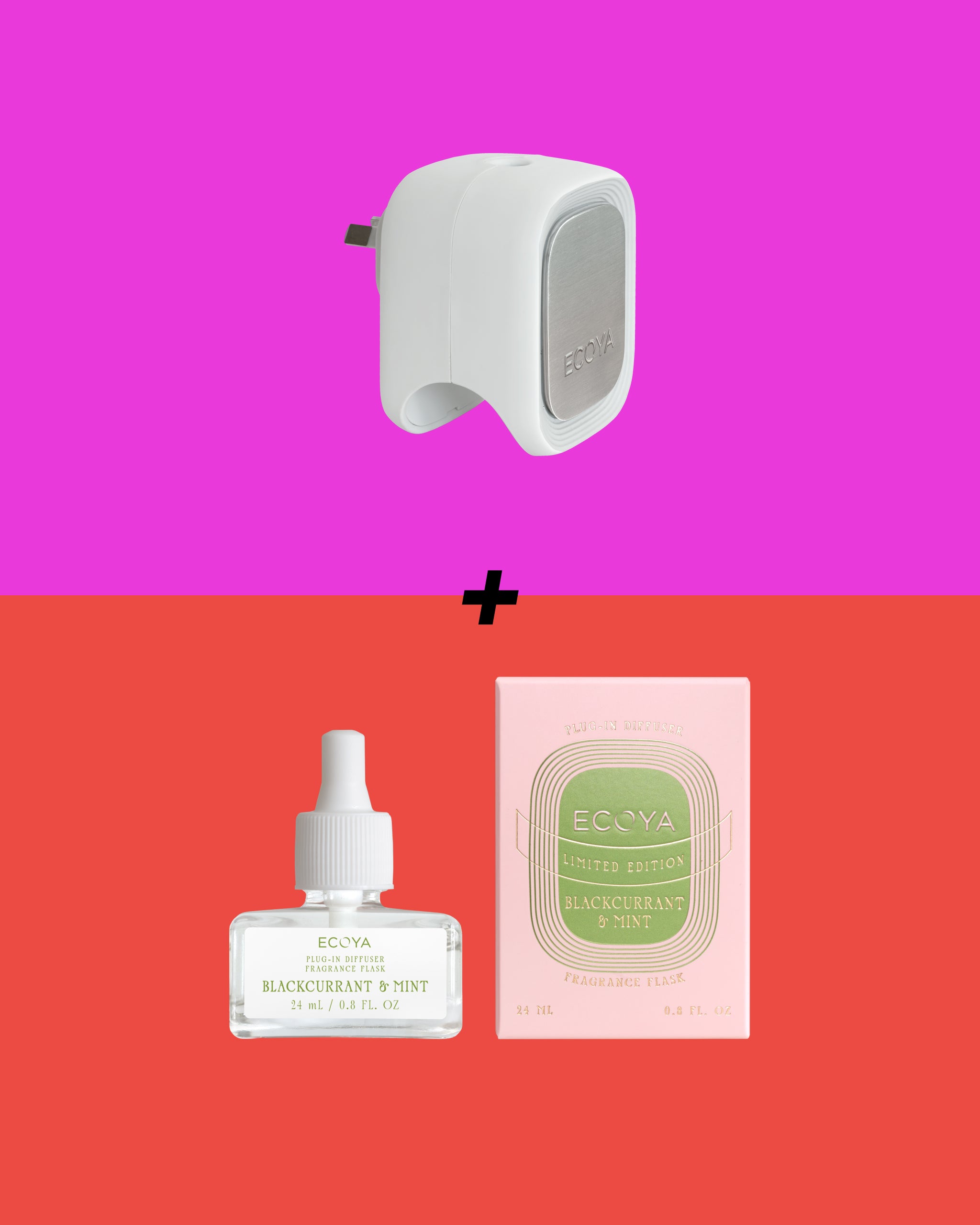 Plug-in + Flask Bundle: Blackcurrant & Mint