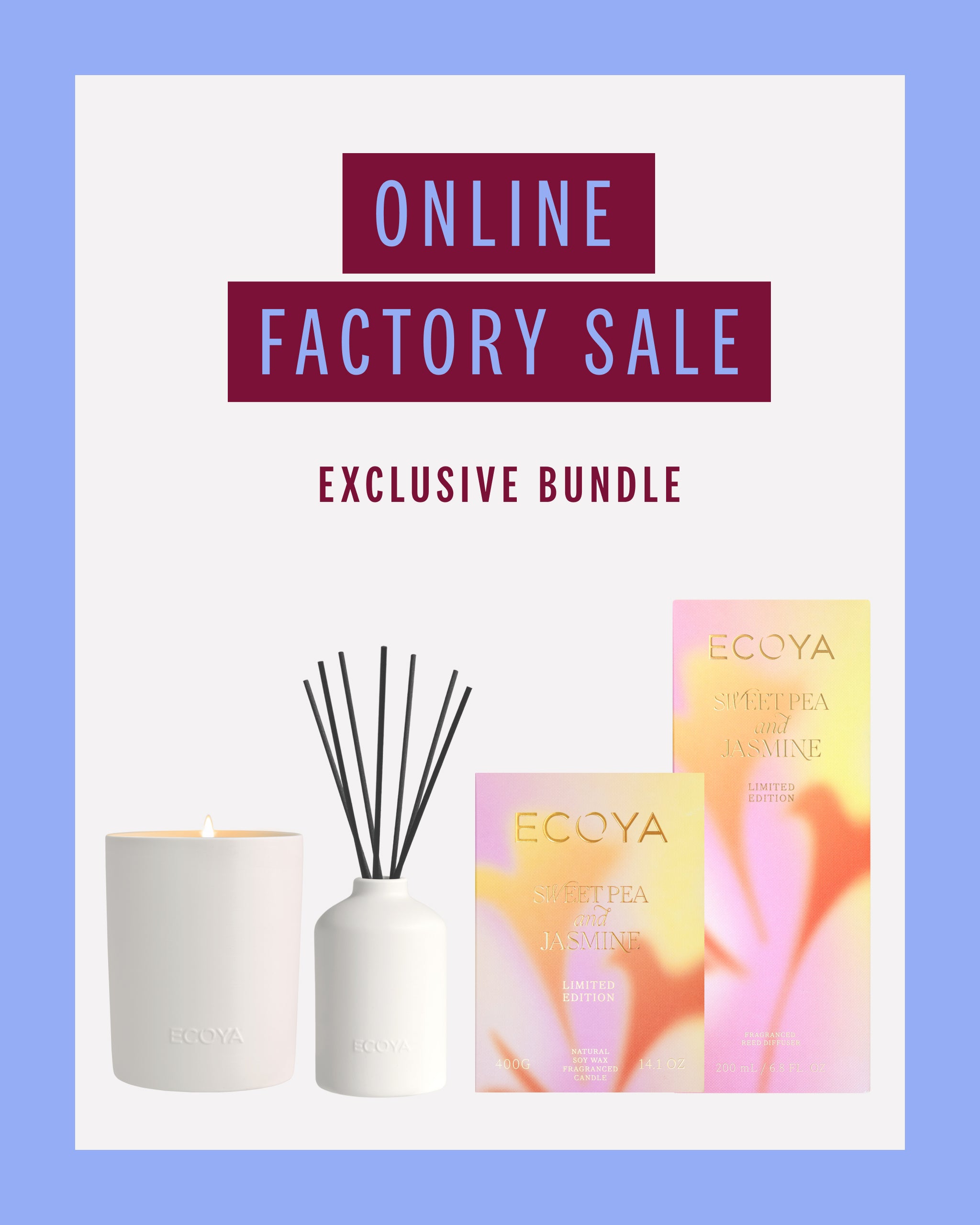 Sweet Pea & Jasmine Candle & Diffuser Duo